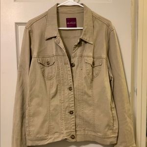 Gloria Vanderbilt Tan Jean Jacket